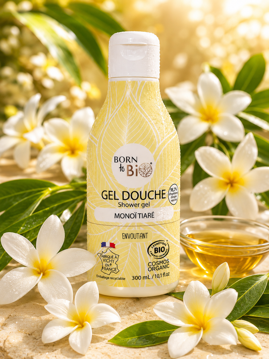 Gel douche bio - Senteur Fleur de tiaré & Monoi - Born to Bio